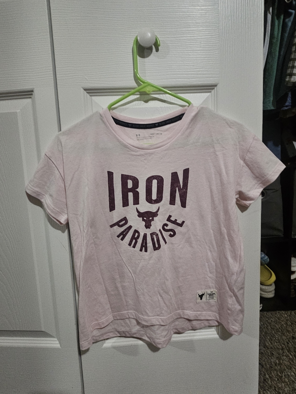 Under Armour Project Rock Iron Paradise Short Sleeve Iron Paradise Girls Medium